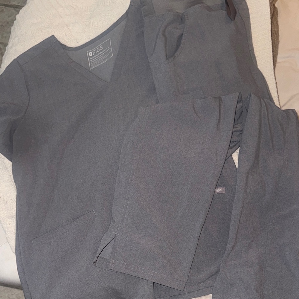 fig scrubs grey